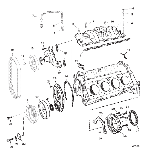 INTAKE MANIFOLD AND FRONT COVER