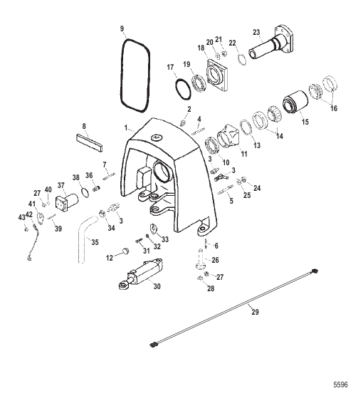 Gimbal Housing Assy Driveline, (Wet and Dry Sump)