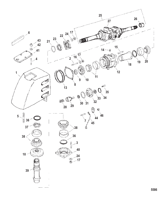 U Joint Housing Wet Sump SSM VI (Late Style Pre-1998)