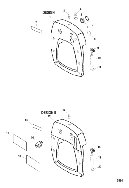 Inner Transom Plate Wet-Sump SSM VI and VII (Pre-1998)