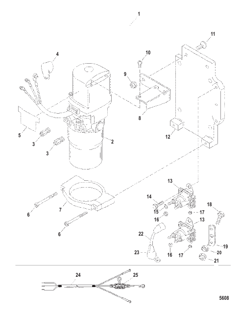 Trim Pump Assy (Wet-Sump) 846860T1 (Pre-1998)