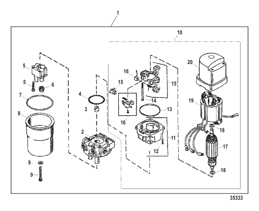 Trim Pump Component (Wet-Sump) Design II (Pre-1998)