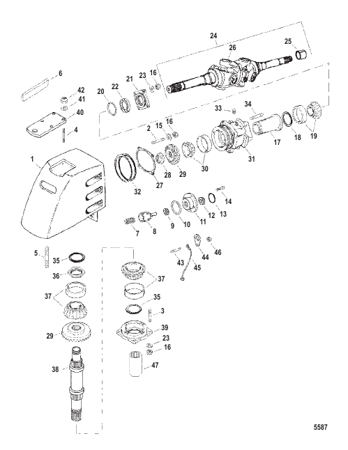 U Joint Housing Wet Sump SSM VII (Pre-1998)