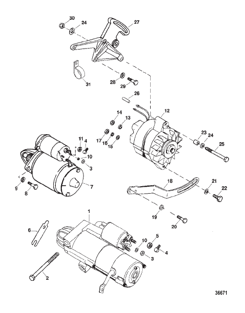 STARTER AND ALTERNATOR