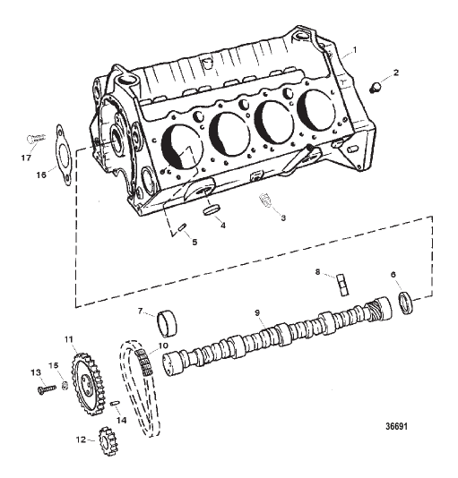 CYLINDER BLOCK AND CAMSHAFT