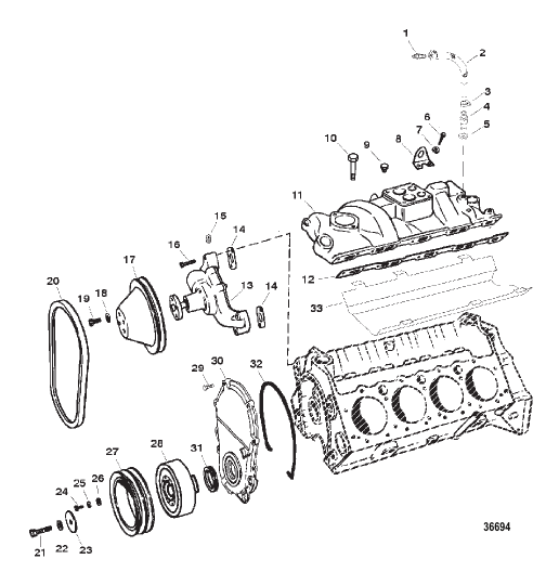 INTAKE MANIFOLD AND FRONT COVER