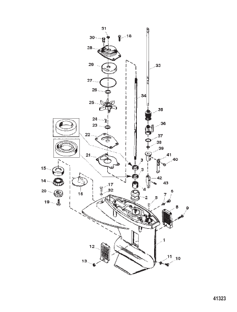 GEAR HOUSING ASSEMBLY (DRIVESHAFT)