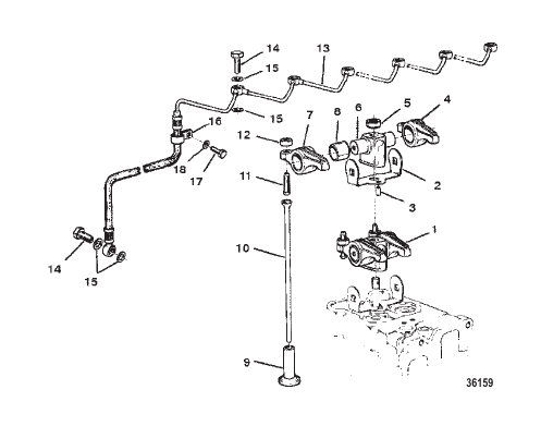 ROCKER ARM AND OIL LINES