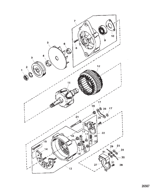 Alternator Assembly (Mando #AC-155603)