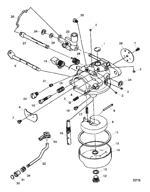 CARBURETOR (15 HP MODEL) (1300-852550A1)