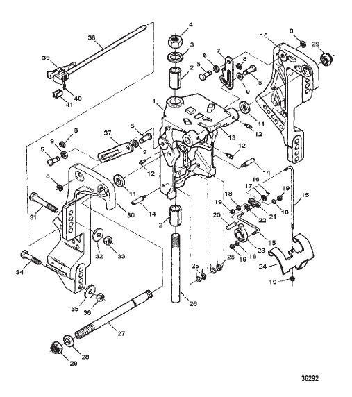 SWIVEL BRACKET/STERN BRACKETS (MANUAL TILT MODELS)