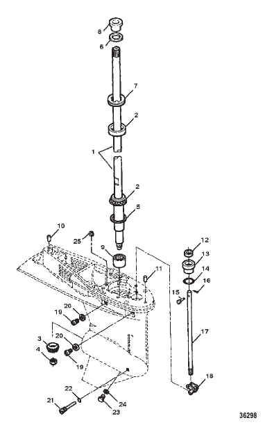 DRIVESHAFT AND LOWER SHIFT COMPONENTS