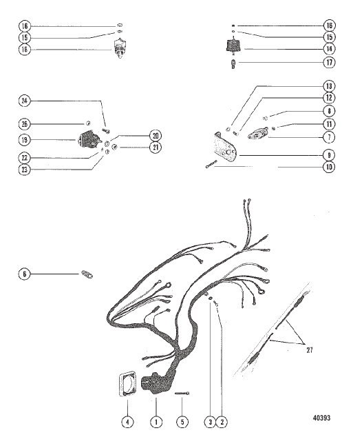 WIRING HARNESS, CIRCUIT BREAKER & STARTER SOLENOID