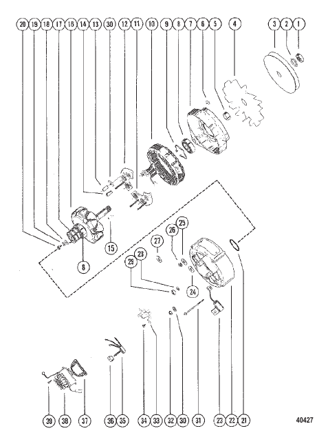 ALTERNATOR ASSEMBLY COMPLETE (MOTOROLA)