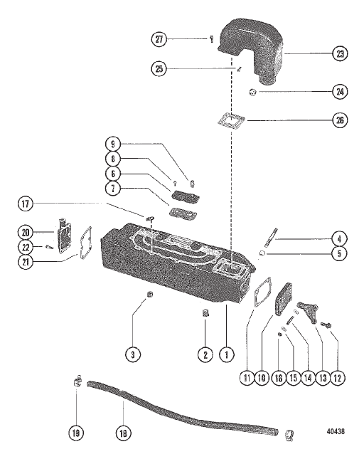 EXHAUST MANIFOLD ASSEMBLY, END CAP AND ELBOW ASSEMBLY