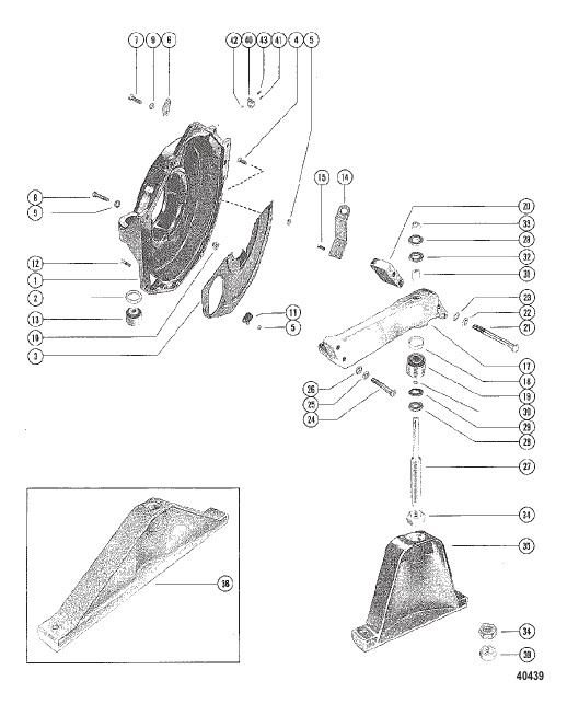 FLYWHEEL HOUSING AND ENGINE SUPPORT