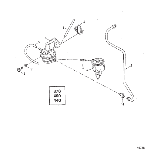 Fuel Pump and Fuel Lines (370/400/440)