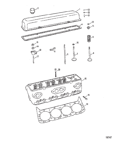 Cylinder Head (370/400/440-S/N-5670298 & Below)