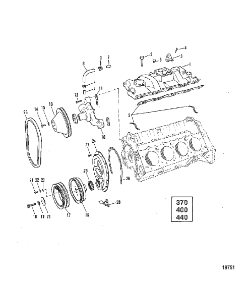 Intake Manifold and Front Cover (370/400/440)