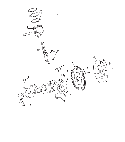 Crankshaft, Pistons and Connecting Rods (460)