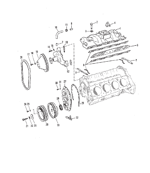 Intake Manifold and Front Cover (460)