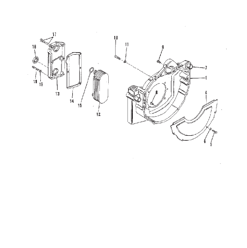 Flywheel Housing (Single Cooler)