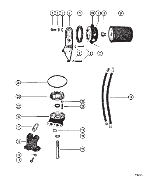 Remote Oil Filter (S/N-5669454 & Below)