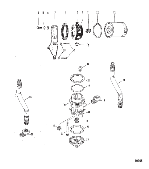 Oil Filter and Adaptor (S/N-5669976 & Up)