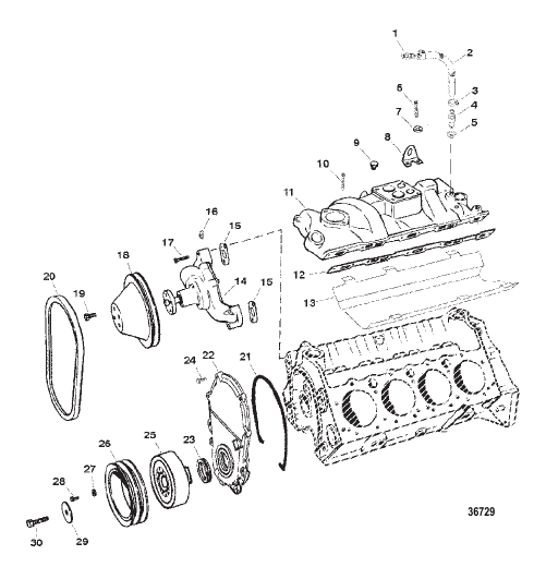 INTAKE MANIFOLD AND FRONT COVER