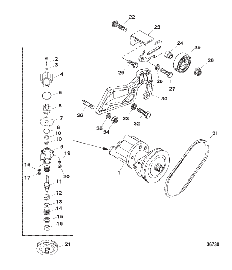 SEA WATER PUMP ASSEMBLY