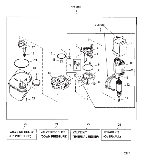 PUMP/MOTOR (BOTTOM MT RESERVOIR) (DESIGN I - 14336A8)