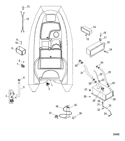 Lower Deck Components (350 Model)