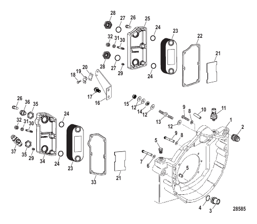 Flywheel Housing And Components