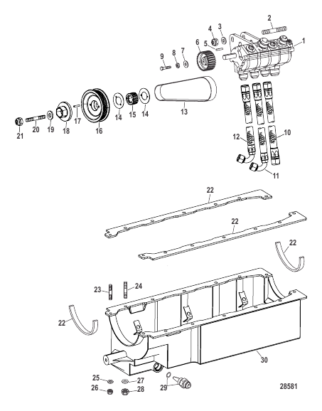 Oil Pan And Oil Pump