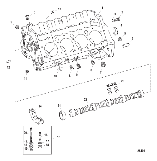 Cylinder Block And Camshaft