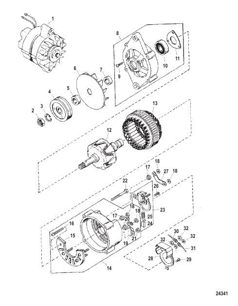 Alternator Assembly (Mando # AC-155603)
