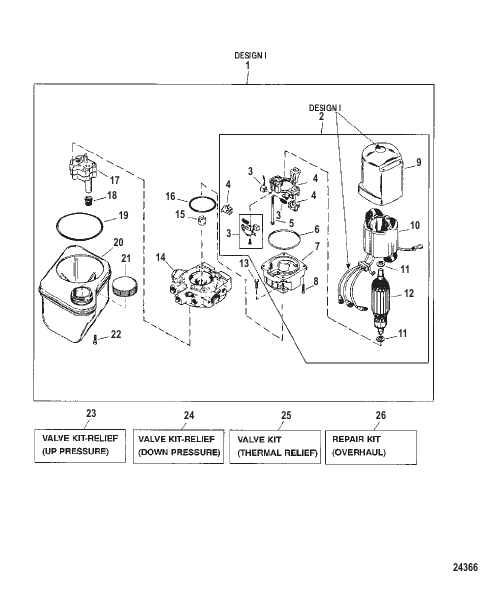 Pump/Motor Assembly (Design I - 14336A8)