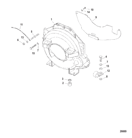 Flywheel Housing (Bravo Plug In)