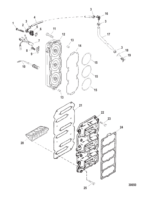 Reed Block And Cylinder Head
