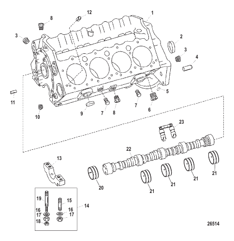 Cylinder Block And Camshaft
