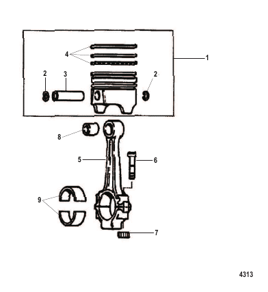 Connecting Rod Piston, and Related Parts