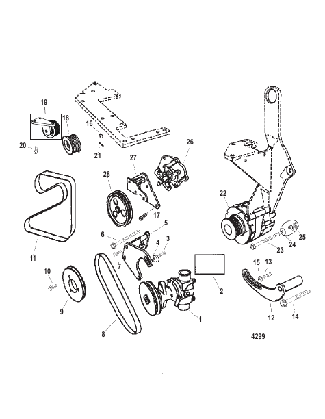 Alternator and Seawater Pump
