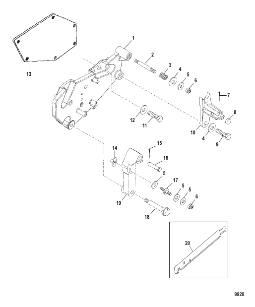 Shift Bracket Components (Bravo - Design I)