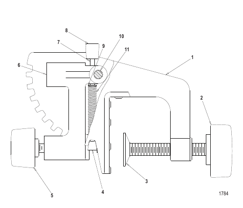 03 Transom (Black) (Without Quik Stow) (MCK300072)
