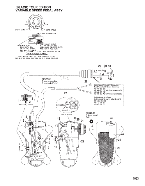 Foot Pedal Assembly (MAP300322 / 332 / 352 / 362)