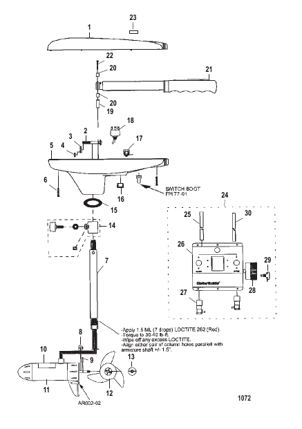 Complete Trolling Motor (Model 652) (12 Volt)