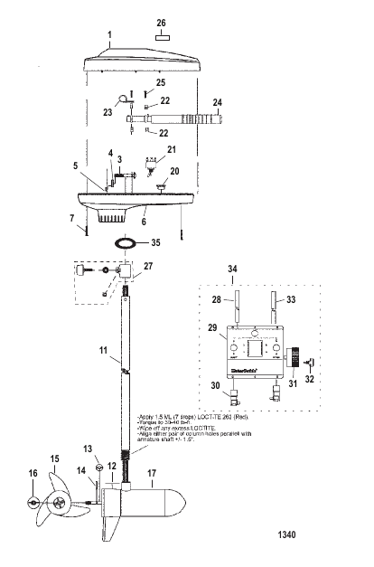 Complete Trolling Motor (Model 667) (24 Volt)