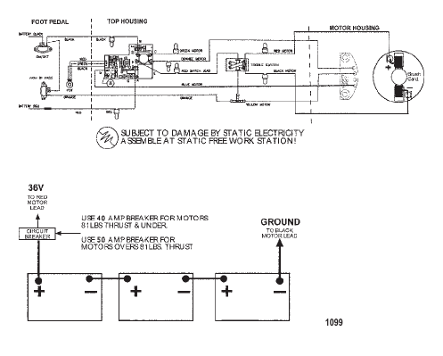 Wire Diagram (Model 6109V) (36 Volt)