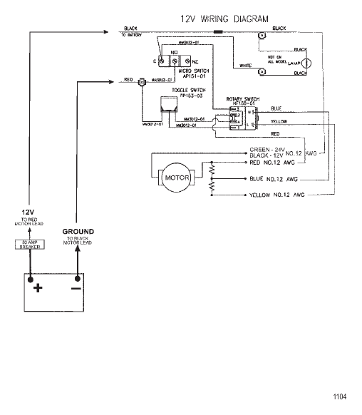 Wire Diagram (Model 752) (12 Volt)