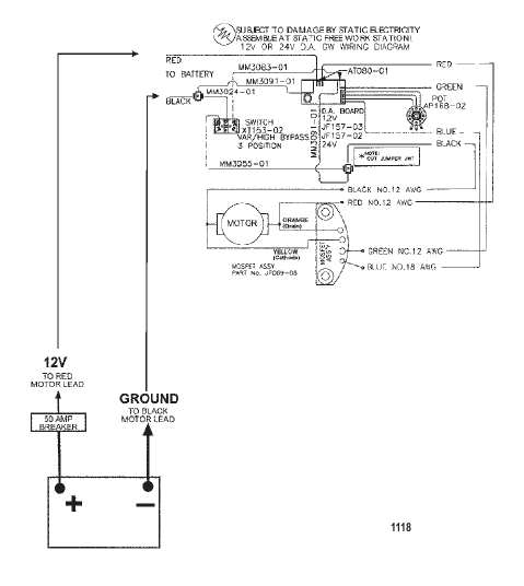 Wire Diagram (Model GWB52V / GWT52V)